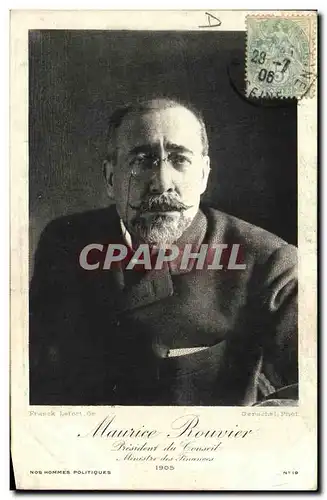 Cartes postales Politique Maruice Rouvier President du Conseil Ministre des Finances 19055