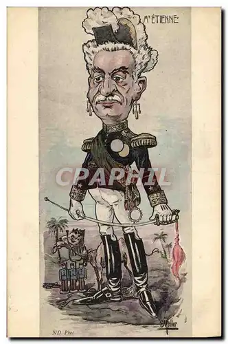 Cartes postales Illustrateur Muller Mr Etienne Chameau Militaria