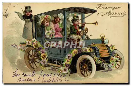 Cartes postales Fantaisie Automobile Anges