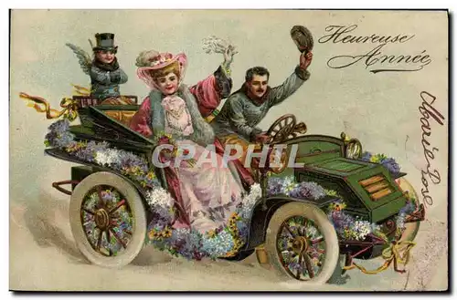 Cartes postales Fantaisie Automobile Anges