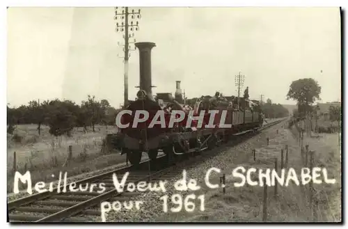 Photo Train Meilleurs voeux de C Schnabel pour 1961 Train