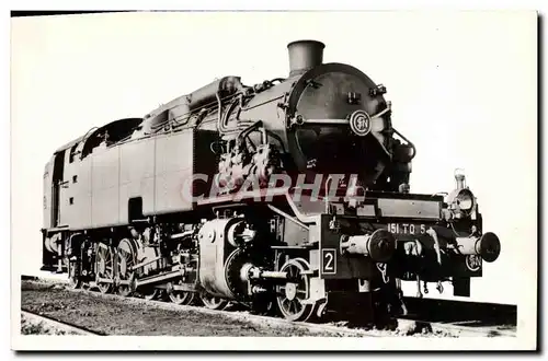 Cartes postales Train Locomotive Tener 151 TQ a simple expansion