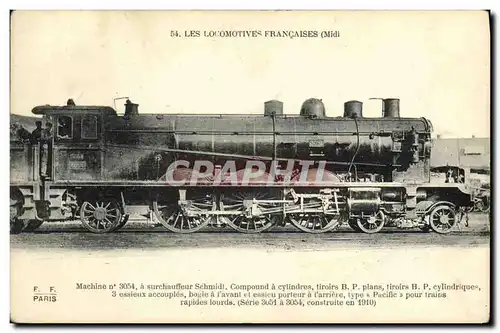 Cartes postales Train Locomotive Machine 3054 a surchauffeur Schmidt