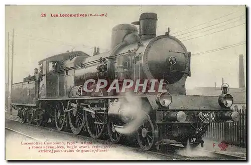 Ansichtskarte AK Train Locomotive Compound Type Atlantic
