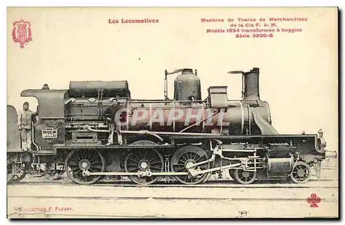 Cartes postales Train Locomotive Modele 1894 a boggies