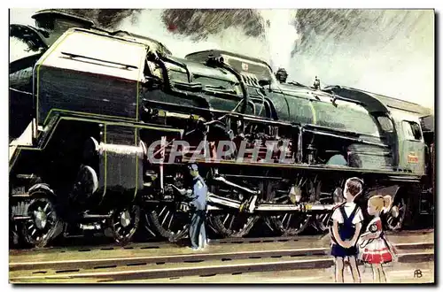 Cartes postales Train Locomotive a vapeur Type 241 P