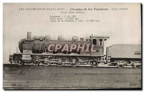 Ansichtskarte AK Train Locomotive Type Pacific Chemins de fer tunisiens