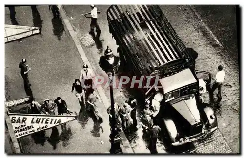 Moderne Karte Militaria 2eme guerre mondiale Liberation de Paris Arrestation d&#39un camion allemand Bar Lutet