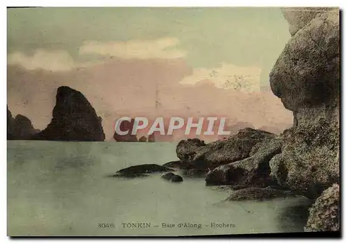 Cartes postales Indochine Tonkin Baie d&#39Along Rochers