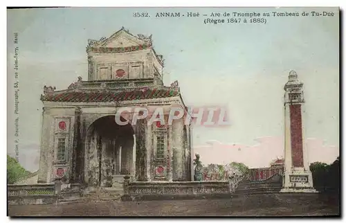 Cartes postales Indochine Annam Hue Arc de triomphe au tombeau de Tu Duc