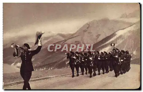 Cartes postales Militaria Fanfare de chasseurs alpins