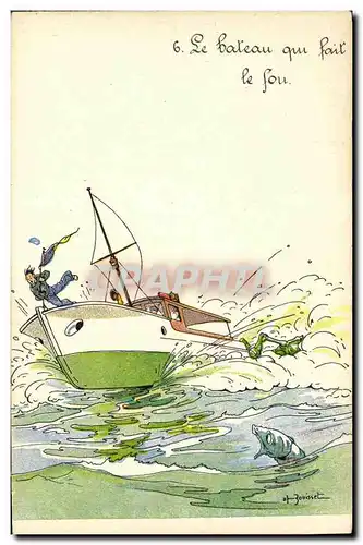 Cartes postales Bateau Le bateau qui fait le fou