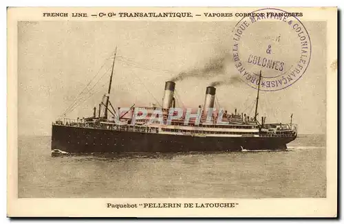 Ansichtskarte AK Bateau French line Paquebot Pellerin de Latouche