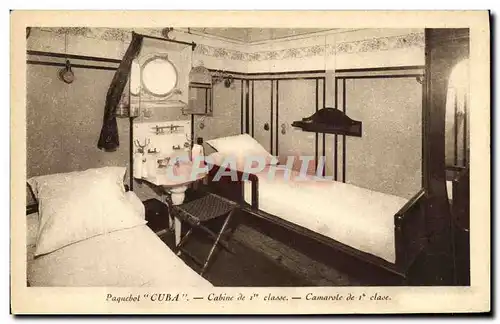 Ansichtskarte AK Bateau Paquebot Cuba Cabine de 1er classe
