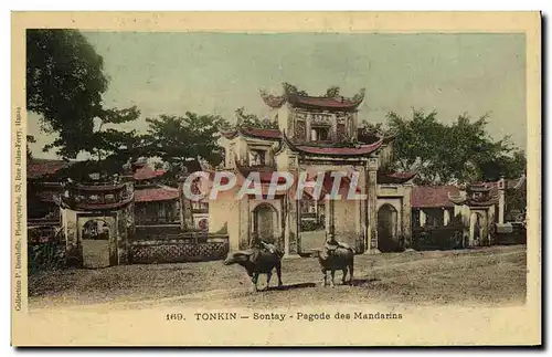 Cartes postales Tonkin Sontay Pagode des Mandarins