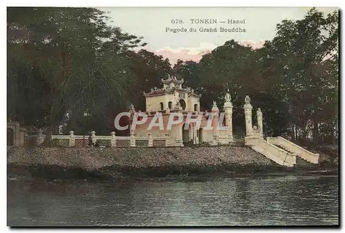 Cartes postales Tonkin Hanoi Pagode du Grand Bouddha