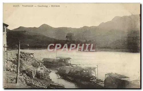 Cartes postales Tonkin Caobang Riviere Bateaux