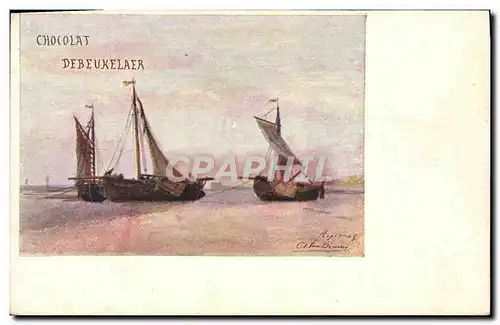 Cartes postales Chocolat Debeukelaer Bateaux