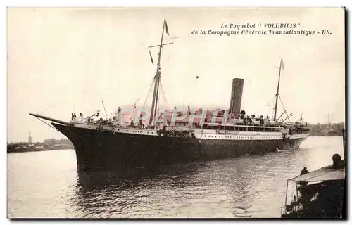 Cartes postales Bateau Le Paquebot Volubilis de la Compagnie Generale Transatlantique