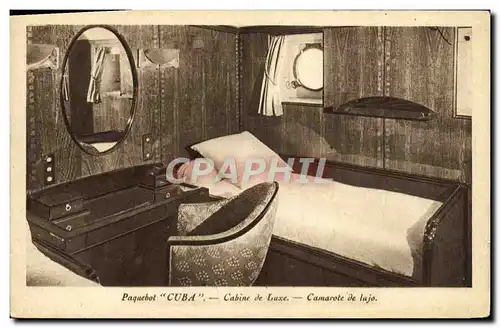 Cartes postales Bateau Paquebot Cuba Cabine de Luxe jo