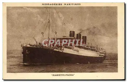 Cartes postales Bateau Messageries Maritimes Mariette Pacha