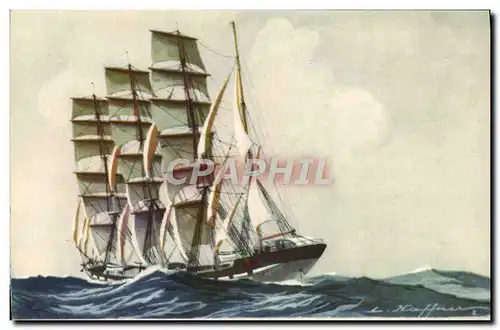 Cartes postales Bateau Quatre Mats barque Haffner