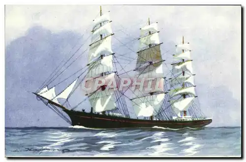 Ansichtskarte AK Bateau Trois Mats franc Haffner