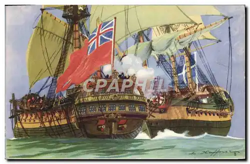 Cartes postales Bateau A l'abordage Haffner