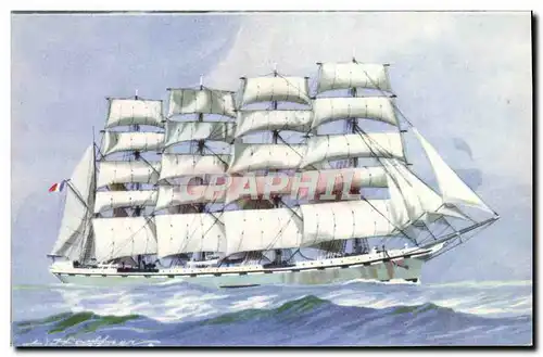 Cartes postales Bateau Cinq Mats barque Haffner