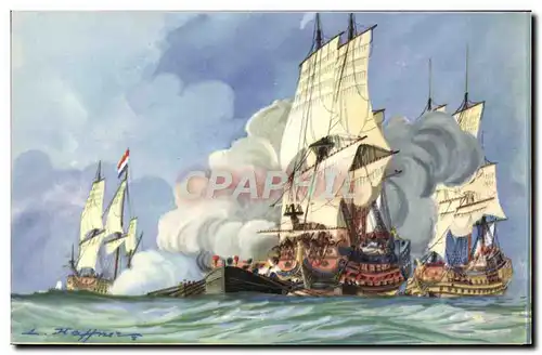 Cartes postales Bateau Haffner Debut de la Bataille de Bevexiers