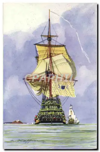 Cartes postales Bateau Haffner L'arrivee au mouillage