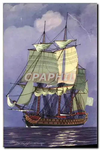 Cartes postales Bateau Haffner En Panne