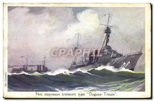 Cartes postales Bateau Haffner Nos nouveaux croiseurs type Duguay Trouin