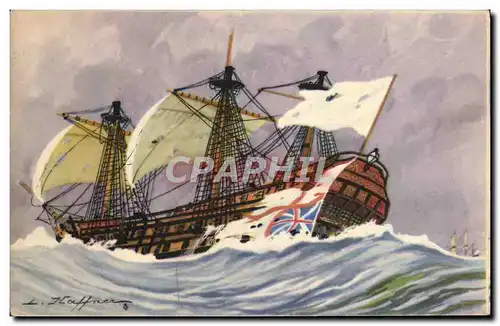 Cartes postales Bateau Haffner Vaiseaux Apres la capture Prise du WArwick par l'Atalante