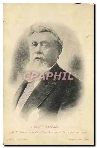 Cartes postales Armand Fallieres Elu President de la Republique Francaise