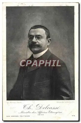 Cartes postales Th Delcasse Minsitre des Affaires Etrangeres 1904