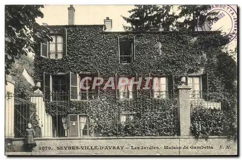 Ansichtskarte AK Sevres Ville D&#39Avray Les Jardins Maison de Gambetta