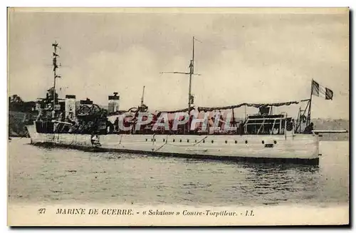 Cartes postales Marine de Guerre Bateau Sakalave Contre torpilleur