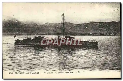 Cartes postales Marine De Guerre Arbalete Contre Tropilleur