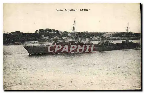 Cartes postales Contre Torpilleur Lynx Bateau