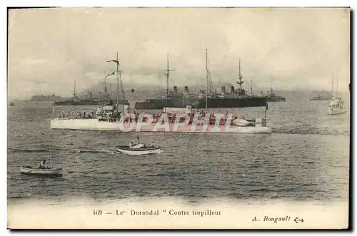 Cartes postales Bateau Le Durandal Contre torpilleur