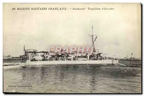 Ansichtskarte AK Bateau Marine Militaire Francaise Bombarde Torpilleur d&#39Escadre