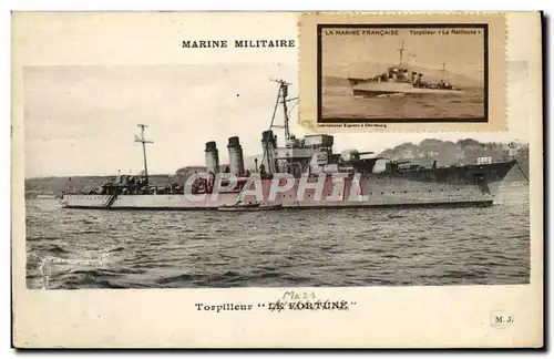 Cartes postales Bateau Marine Militaire Francaise Torpilleur Le Fortune