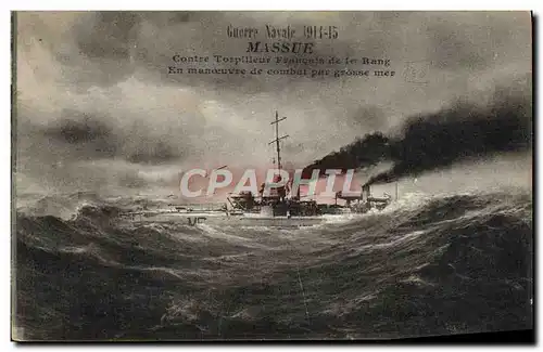 Cartes postales Bateau Guerre Navale Massue Contre Torpilleur francais de 1er rang