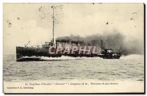 Cartes postales Bateau Le Torpilleur d'Escadre Deborter