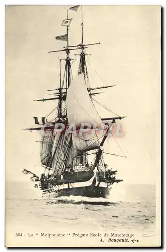 Cartes postales Bateau La Melpomene Fregate Ecole de Matelotage