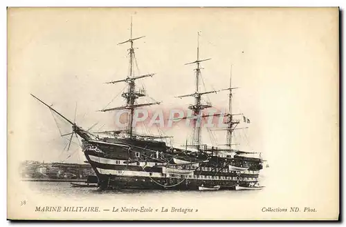 Cartes postales Bateau Marine Militaire Le Navire Ecole La Bretagne