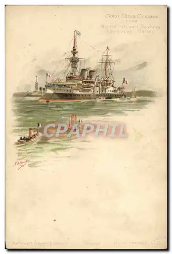 Cartes postales Bateau Garde cotes Cuirasse Amiral Trehouart Bouvines Jemmapes Valmy