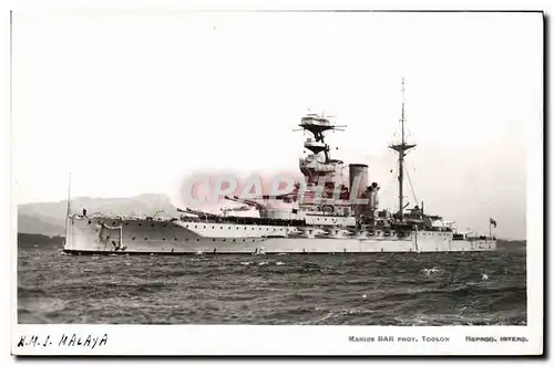 Ansichtskarte AK Bateau HMS Malaya