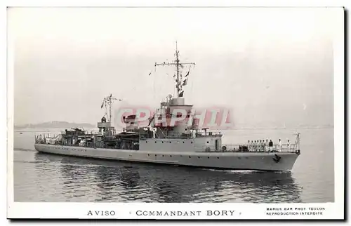 Ansichtskarte AK Bateau Aviso Commandant Bory